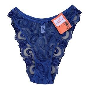Simone Perele Royal Blue lace panty NWT size 2 = S